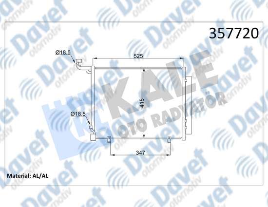 43-1934 Klima Radyatoru Ford Fiesta Vii 1.0 Ecoboost, 1.5 Tdci 2017- / Courier 1.5 2017-